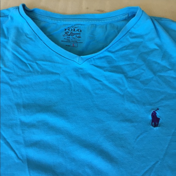 Teal Polo t with purple horse - Picture 2 of 2